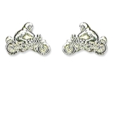 Schmuck-Pur Echt 925/- Silber Motiv-Ohrstecker „Motorrad“