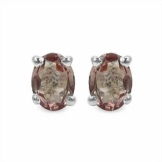 Schmuck-Schmidt-Ohrringe/Ohrstecker Seltener grüner Turmalin-Silber Rhodiniert-0,50 Karat