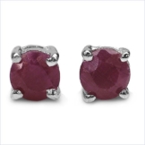 Schmuck-Schmidt-Rubin Ohrringe/Ohrstecker-0,70 Karat-Silber Rhodiniert