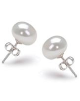 Schmuckwilly Süsswasserperlen Perlenohrringe Ohrstecker Ohrringe – 925 sterling Silber Hacken weiß dso0002z