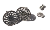 Schwarze Sonne – Silber (Ohrstecker in Silber)