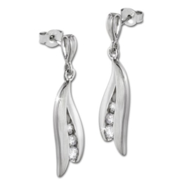 SilberDream Damen-Ohrstecker 925 Sterling Silber Zirkonia weiß VSDO240PW