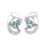 Silvancé – Damen Ohrringe – 925 Silber, rhodiniert – echter Edelstein: Blautopas E315BT