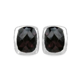 Silvancé – Damen Ohrringe – 925 Silber, rhodiniert – echter Edelstein: Granat E664G