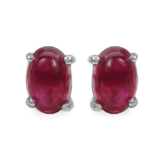 Silvancé – Damen Ohrringe – 925 Silber, rhodiniert – echter Edelstein: Rubine, behandelt E389GFR