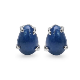 Silvancé – Damen Ohrringe – 925 Silber, rhodiniert – echter Edelstein: Saphir E391BSA