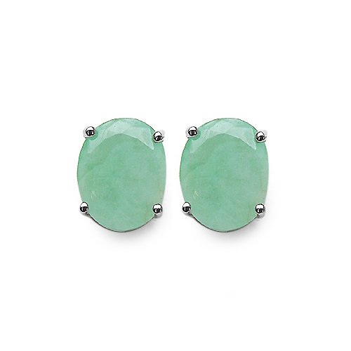 Silvancé – Damen Ohrringe – 925 Silber, rhodiniert – echter Edelstein: Smaragd E279E