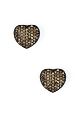 Silvancé – Damen Ohrringe – 925 Silber, rhodiniert – echter Edelstein: champagnerfarbene Diamanten E1374CH