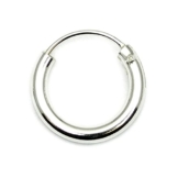 Single echtem Sterling Silber Ohrring oder Nasenring. H15:-Piercing Stärke 0,6 mm. wahrgenommenen Gauge 2.0 mm. Innendurchmesser 8,5 mm.