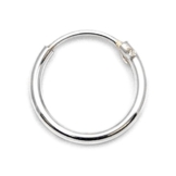 Single echtem Sterling Silber Ohrring oder Nasenring. H8:-Piercing Stärke 0,5 mm. wahrgenommenen Gauge 1,2 mm Innendurchmesser 8 mm.