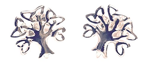 Sterling-Silber 925, keltischer Baum des Lebens Ohrstecker Ohrringe,