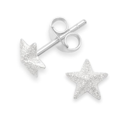Sterling Silber Seestern Ohrstecker – Größe: 6 mm. In Geschenkverpackung