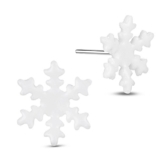 Sweeitee Damen Fashion Eiskristall Schneeflocke 925 Sterling Silber Ohrstecker Ohrringe Elegant
