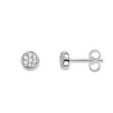 Thomas Sabo Sterling Silver Damen-Ohrringe Silber Weiß H1848-051-14
