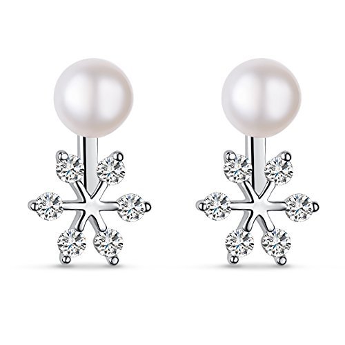 Tinysand Perlen Eiskristall Schneeflocke Elegant Damen Schmuck Mit Etui Ohrring Ohrringe Ohrstecker