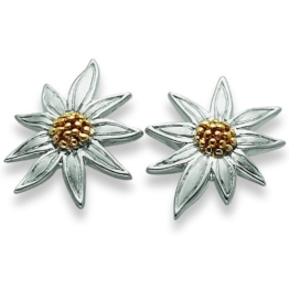 Tom Hill Ohrringe 01.9030 Damen Ohrstecker Edelweiß Sterling-Silber 925 Trachtenschmuck