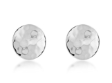 Tuscany Silver Silver Damen-Ohrringe Round Hammered Stud – 8.55.5229