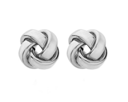 Tuscany Silver glänzende Knoten-Ohrstecker