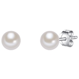 Valero Pearls Classic Collection Damen-Ohrstecker Hochwertige Süßwasser-Zuchtperlen in ca.  4 mm Rund weiß 925 Sterling Silber       186110