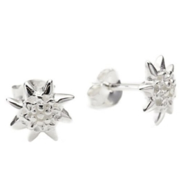 Vinani Damen-Ohrstecker Edelweiß glänzend Sterling Silber 925 Ohrringe OEWN