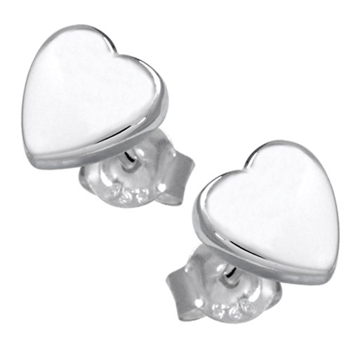 Vinani Damen-Ohrstecker Herz glänzend Sterling Silber 925 Ohrringe OHS