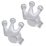 Vinani Damen-Ohrstecker Krone matt glänzend Sterling Silber 925 Ohrringe König OKR