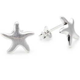 Vinani Damen-Ohrstecker Seestern matt glänzend Sterling Silber 925 Ohrringe OSD