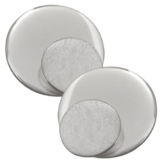 Vinani Damen-Ohrstecker doppelter Kreis gebürstet glänzend Sterling Silber 925 Ohrringe ODK