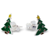 Weihnachten Geschenk Strumpffüller – Kleine Paar Sterling Silber Weihnachtsbaum Ohrstecker