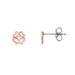 Xenox Damen Ohrstecker Liebesknoten in Rosegold aus 925 Sterling Silber