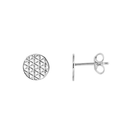 Xenox Damen Ohrstecker Silber mit Blume des Lebens