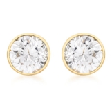 Carissima 9 Karat Gelbgold 7mm Runder Zirkonia Ohrstecker - 1.57.3413 -