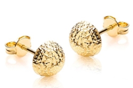 Carissima Damen-Ohrstecker Halbkugel 375 Gelbgold 8 mm 1.55.5169 -