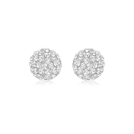 Carissima Gold Damen-Ohrstecker 9ct Yellow 7mm Crystal Ball Stud Earrings 375 Gelbgold Kristall transparent Rundschliff-1.58.9509 -