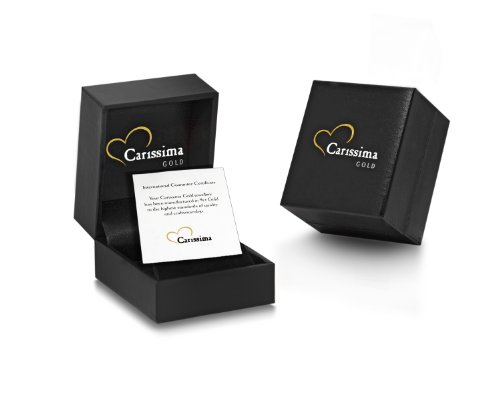 Carissima Gold Damen-Ohrstecker 9ct Yellow 7mm Crystal Ball Stud Earrings 375 Gelbgold Kristall transparent Rundschliff-1.58.9509 -