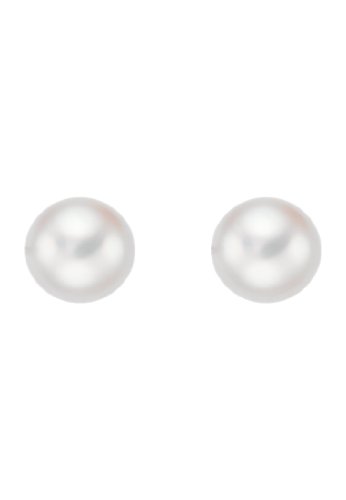CHRIST Pearls Damen-Ohrstecker 585er Weißgold 2 Akoya-Zuchtperle One Size, weiß -