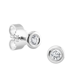 Diamond Line Damen-Diamant-Ohrstecker 585 Weißgold 2 Diamanten ca. 0,15ct. weiß Piqué (W-PI) -