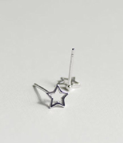 Hohler Stern Pentagram-netter Pentacle-Bolzen-silberne Sleeper Ohrring-Art- und Weiseschmucksachen für Mädchen-Frauen -