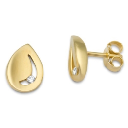 MIORE Damen-Ohrstecker 9 Karat Gelbgold Brillanten MM9037E -