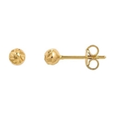 Ohrstecker 585 Gold Kugelohrstecker Diamantiert 4,00mm Gelbgold Damen Ohrringe NEU (421000631) -