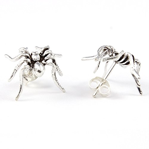 Ohrsteckerking-Ohrstecker Spinne groß 1 Paar Echt Silber (925-Silber) Neu -