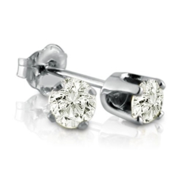 Original McPearl Solitär Diamant Ohrstecker 0,33 Karat. Top Qualität aus der Manufaktur. -