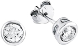 s.Oliver Damen-Ohrstecker 5,6 mm 925 Silber rhodiniert Zirkonia weiß – 543804