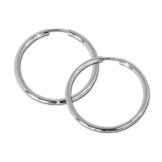 SilberDream Creole Simply 925 Sterling Silber 40mm Creolen Ohrringe SDO070 -