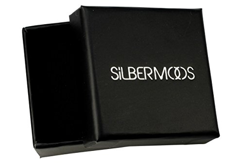 SILBERMOOS Damen Ohrstecker Quadrat Viereck gebürstet Sterling Silber 925 Ohrringe -