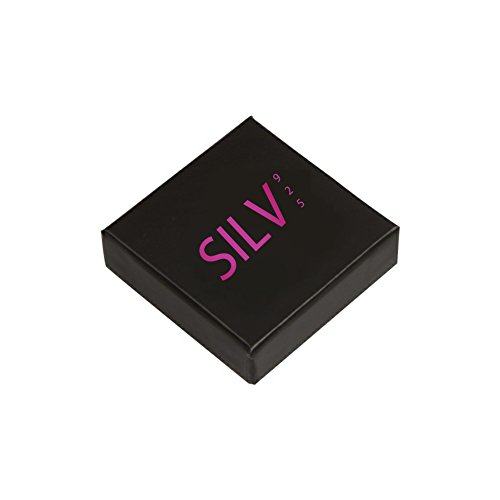 SILV 925 Silber Ohrstecker flach mit 38 Zirkonia – Damen Ohrringe Glitzer Stecker silber Ø8mm #SV-165 -