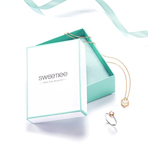 Sweetiee elegante Sterling Silber Hoop Ohrringe, mit Suesswasserperle, weiss, 21 mm, pin: 1 mm -