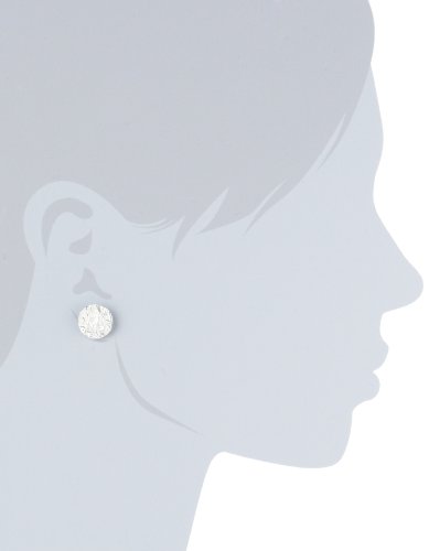 Vinani Damen-Ohrstecker dreidimensionales Baumrindenmuster rund Sterling Silber 925 Ohrringe ORA -