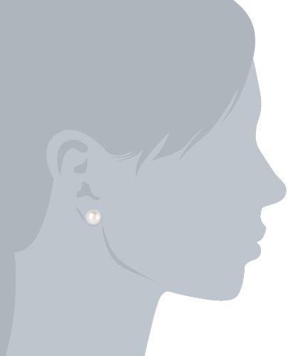 Vinani Damen-Ohrstecker Perle mittel Sterling Silber 925 Ohrringe OPW -