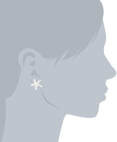 Vinani Damen-Ohrstecker Seestern Kristall weiß Sterling Silber 925 Ohrringe OSX -